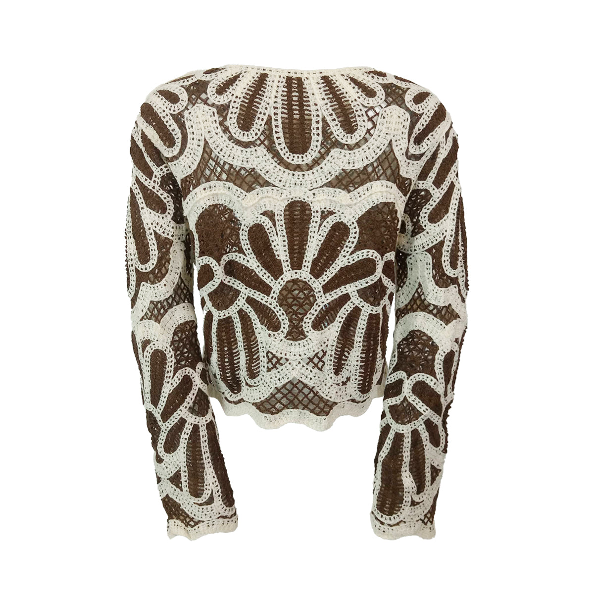 Coachella Elegant Scallop Crochet Cardigan