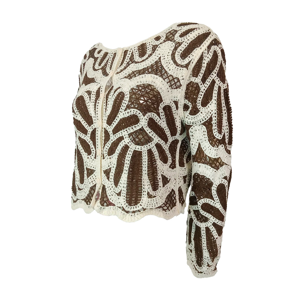 Coachella Elegant Scallop Crochet Cardigan