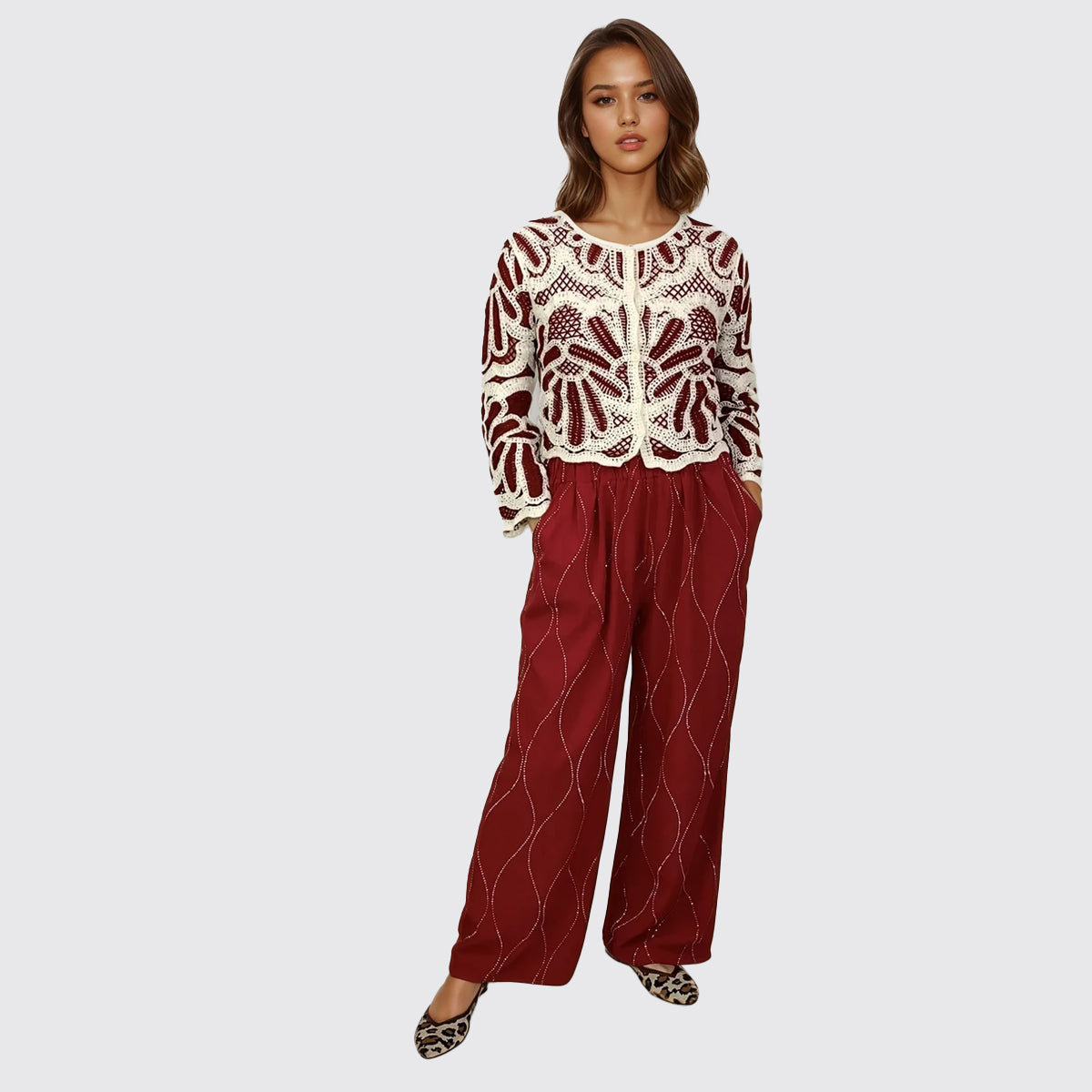 Coachella Elegant Scallop Crochet Cardigan