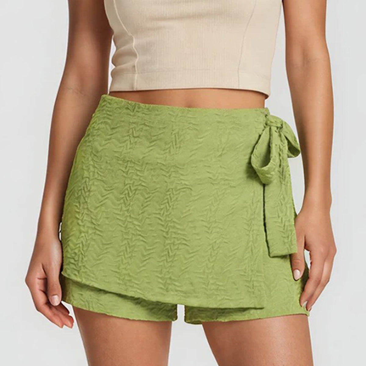 Herringbone Puff Skort