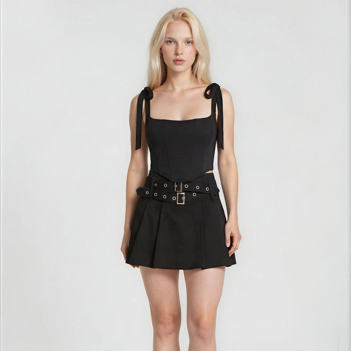 Y2K Ultra Stretch Skort Cross Over Strap