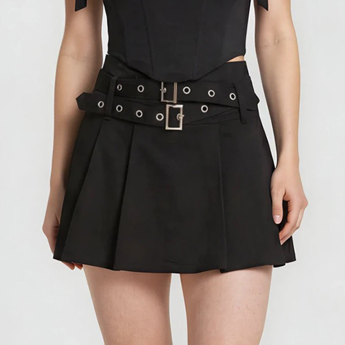 Y2K Ultra Stretch Skort Cross Over Strap