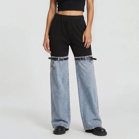Cher Hi Fashion Wide Leg Combo Jeans