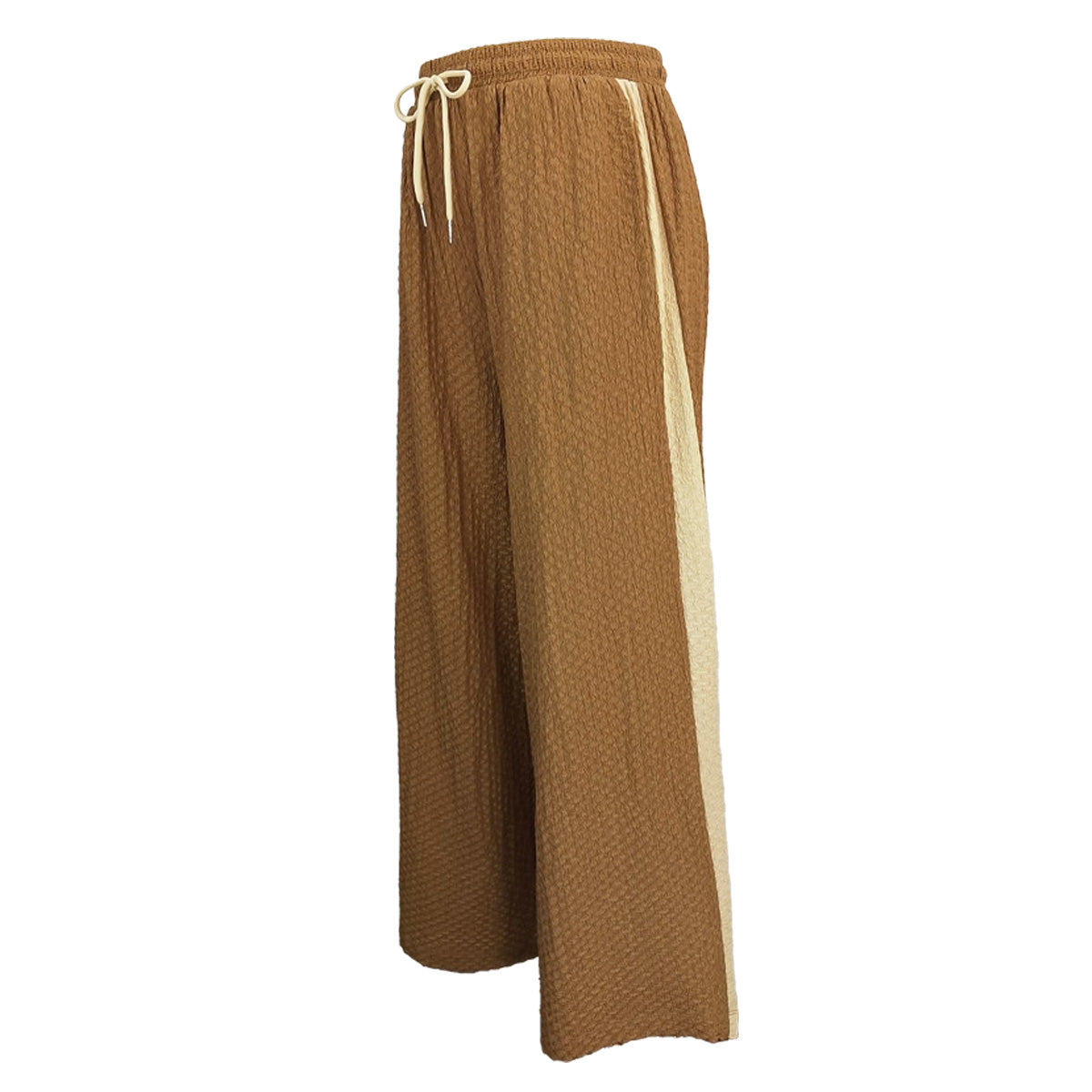 Jacquard Knit Straight Leg with Side Stripes Pants