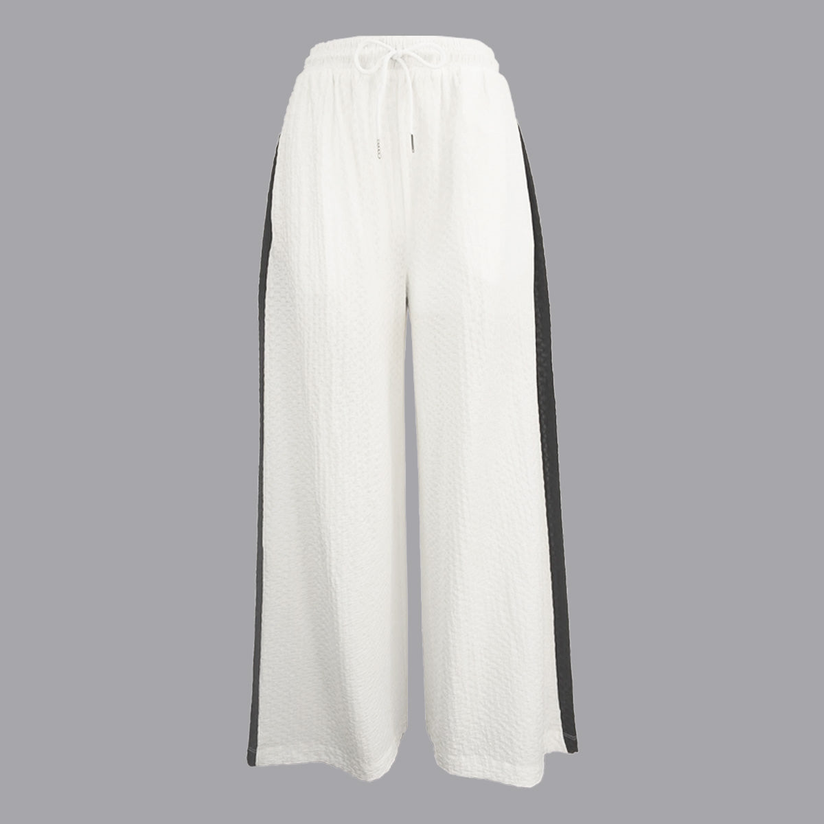 Jacquard Knit Straight Leg with Side Stripes Pants