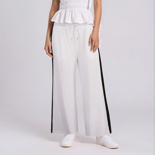 Jacquard Knit Straight Leg with Side Stripes Pants