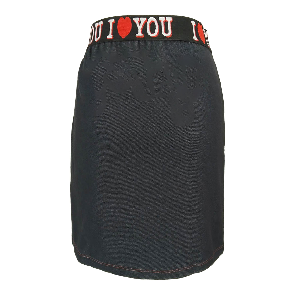 Red Heart Denim Pencil Skirt