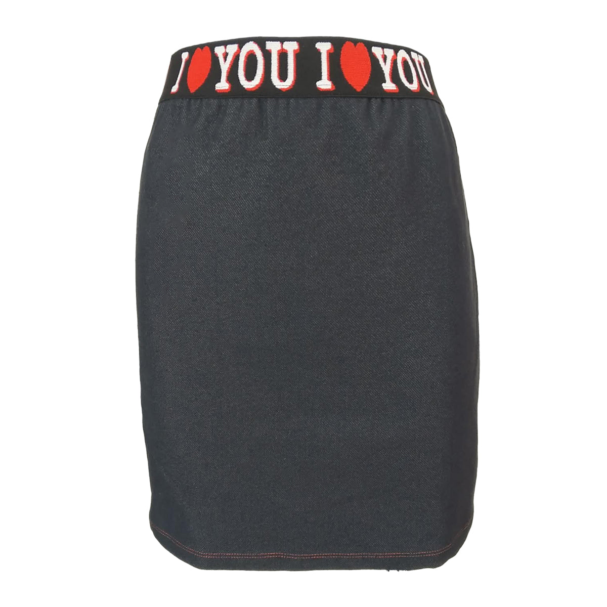 Red Heart Denim Pencil Skirt