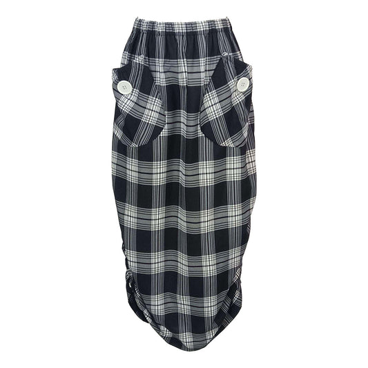 All Weather Checkered Cargo Skirt
