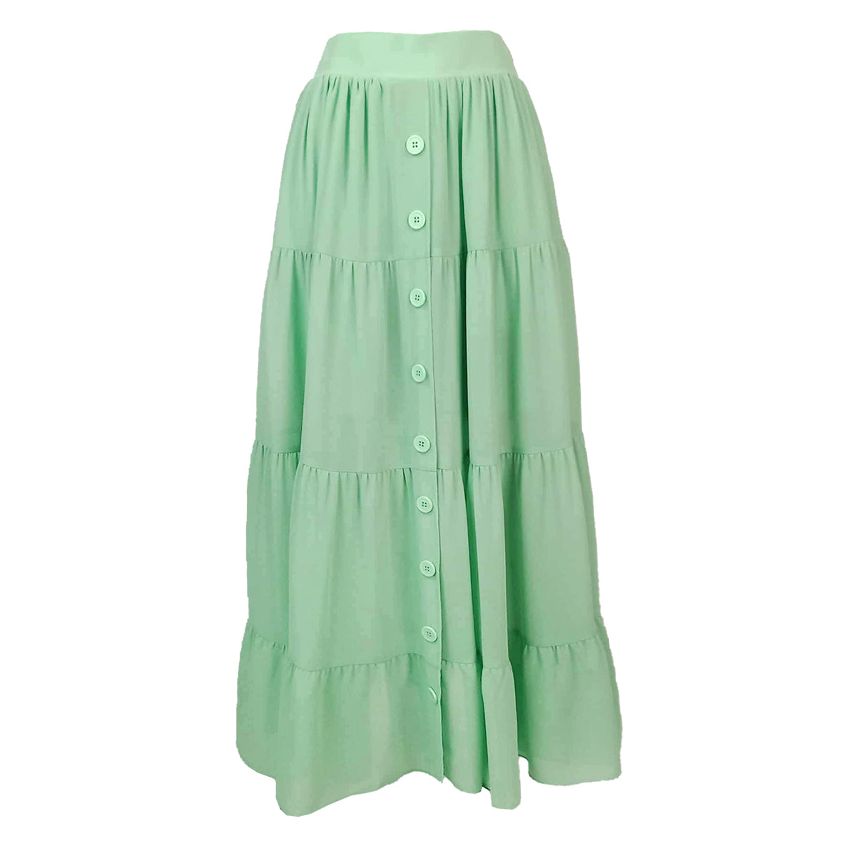 Tiered Hi Slit Layered Skirt Sunflower