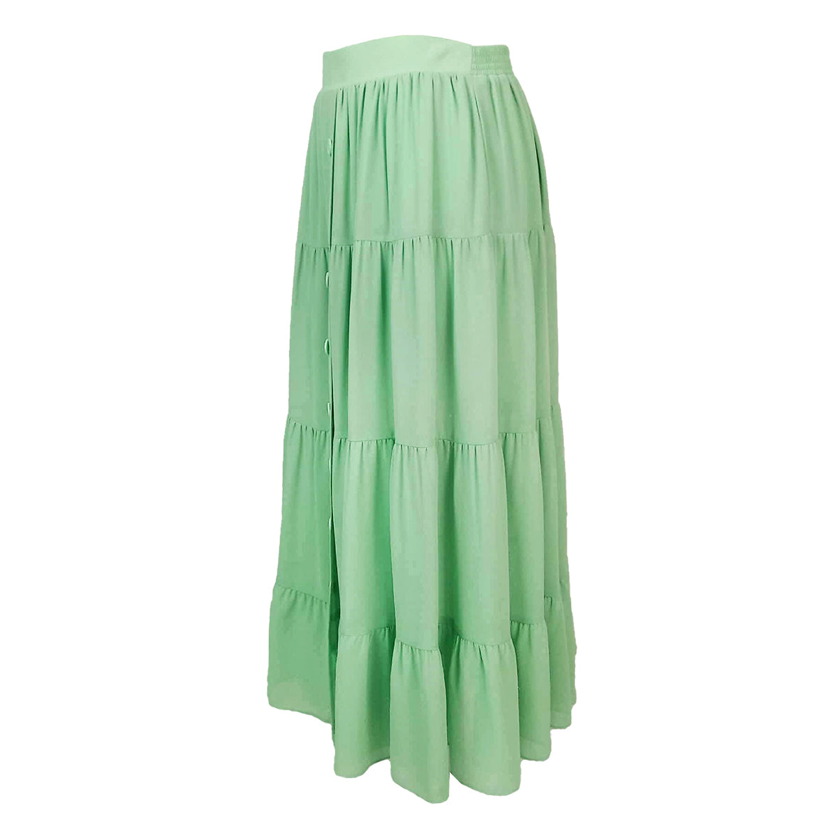 Tiered Hi Slit Layered Skirt Sunflower
