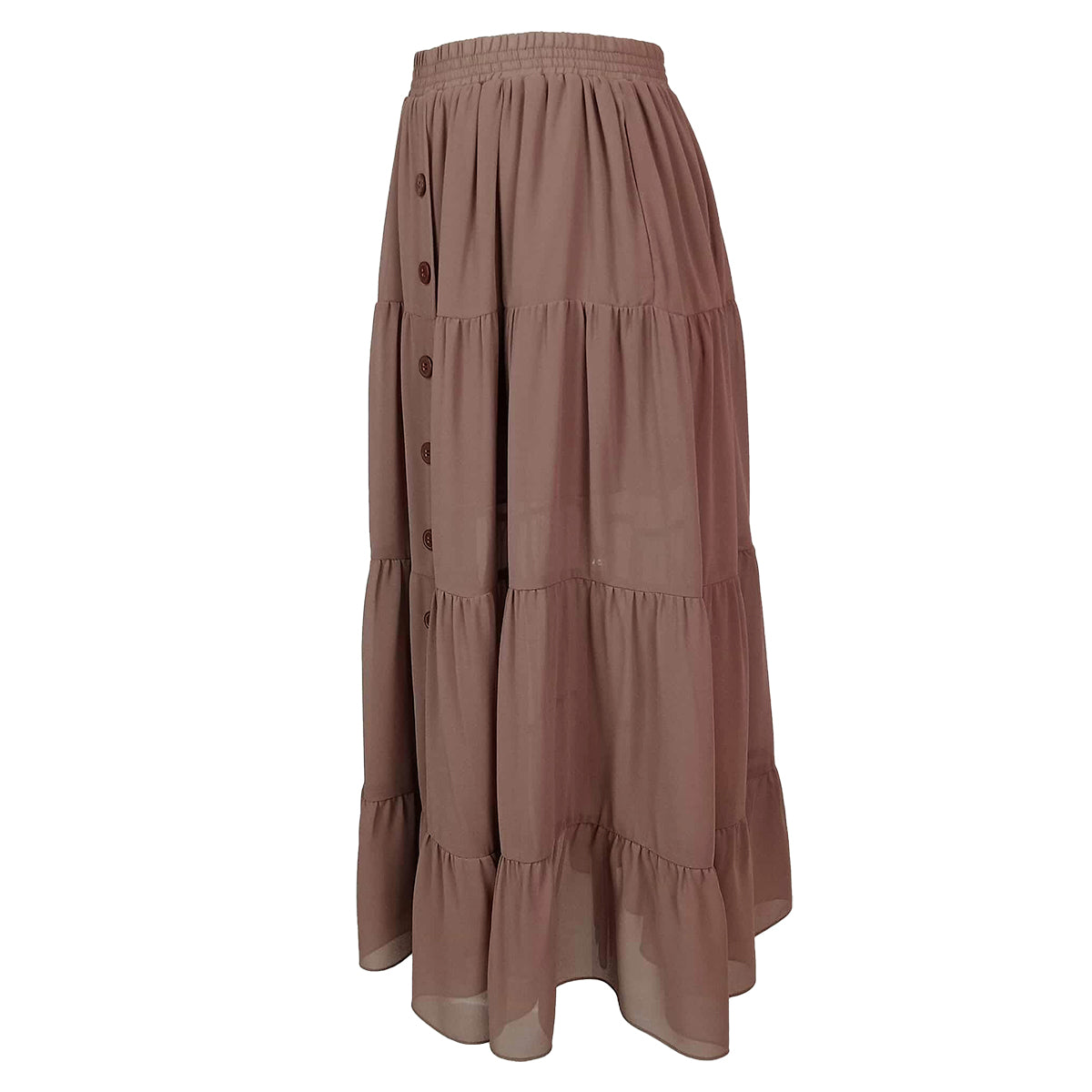 Tiered Hi Slit Layered Skirt Sunflower