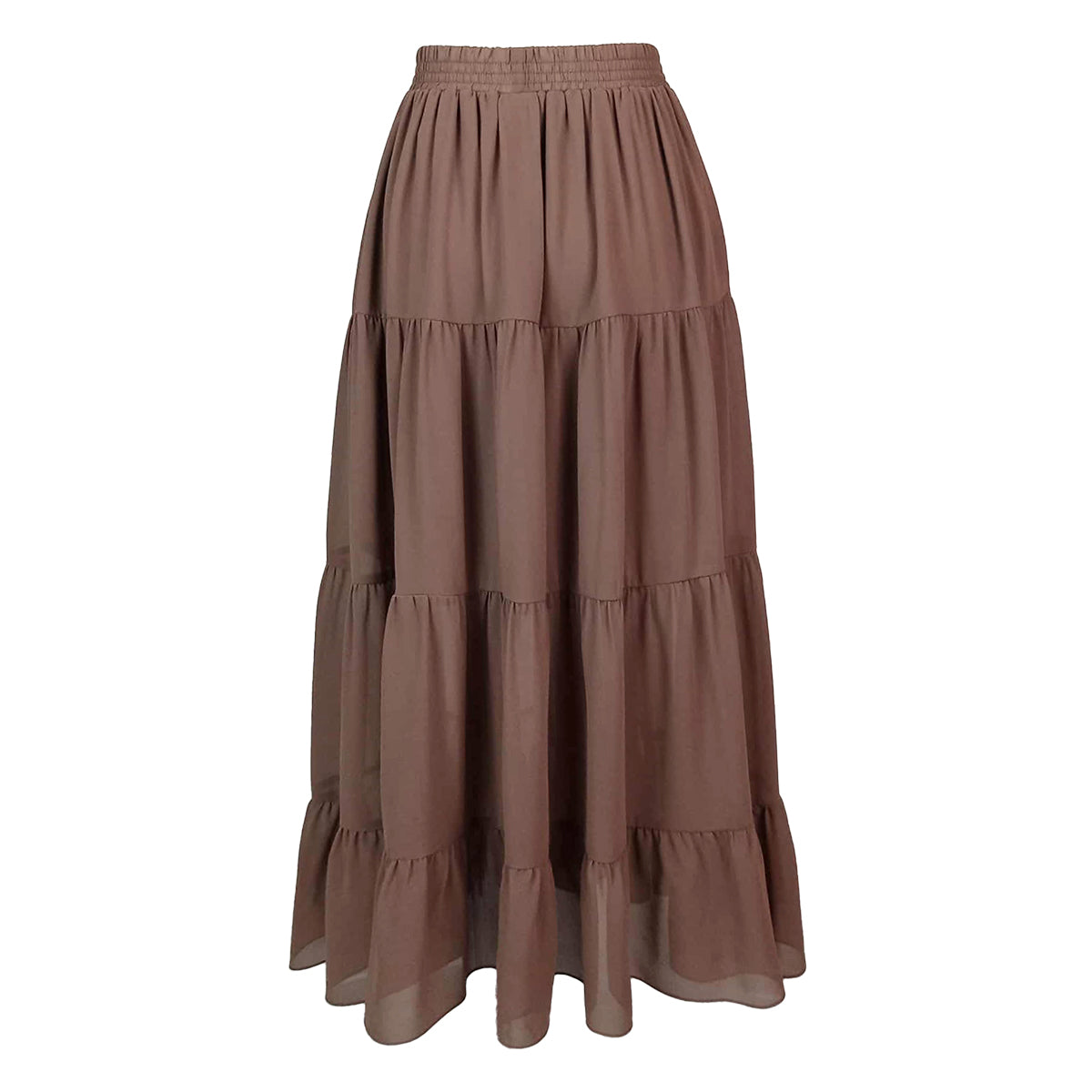 Tiered Hi Slit Layered Skirt Sunflower