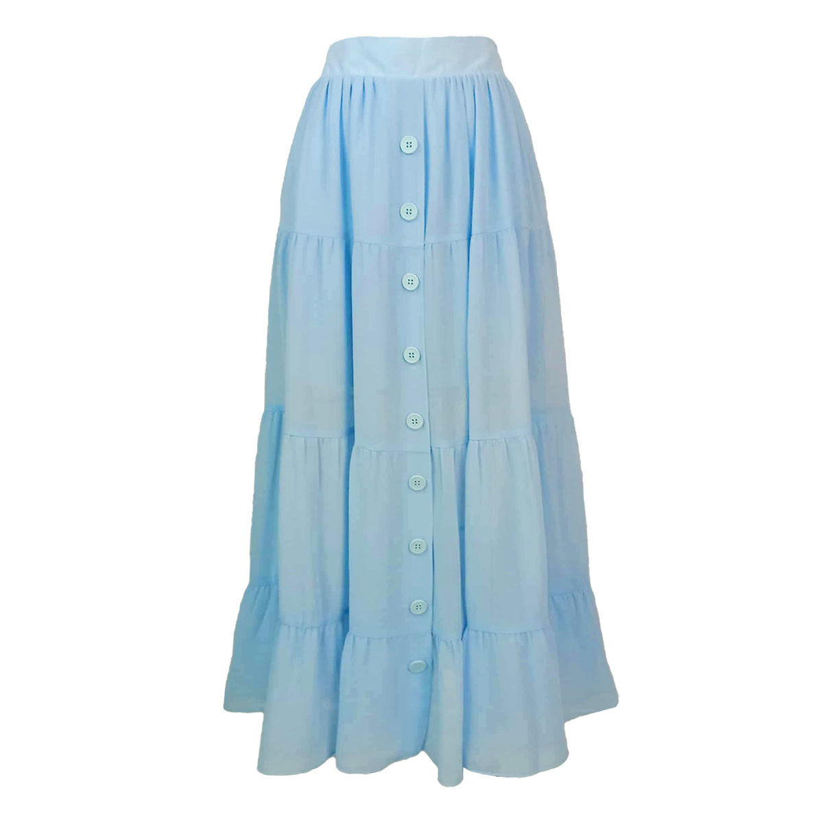 Tiered Hi Slit Layered Skirt Sunflower