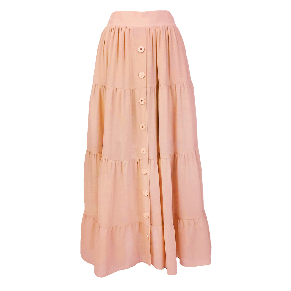 Tiered Hi Slit Layered Skirt Sunflower