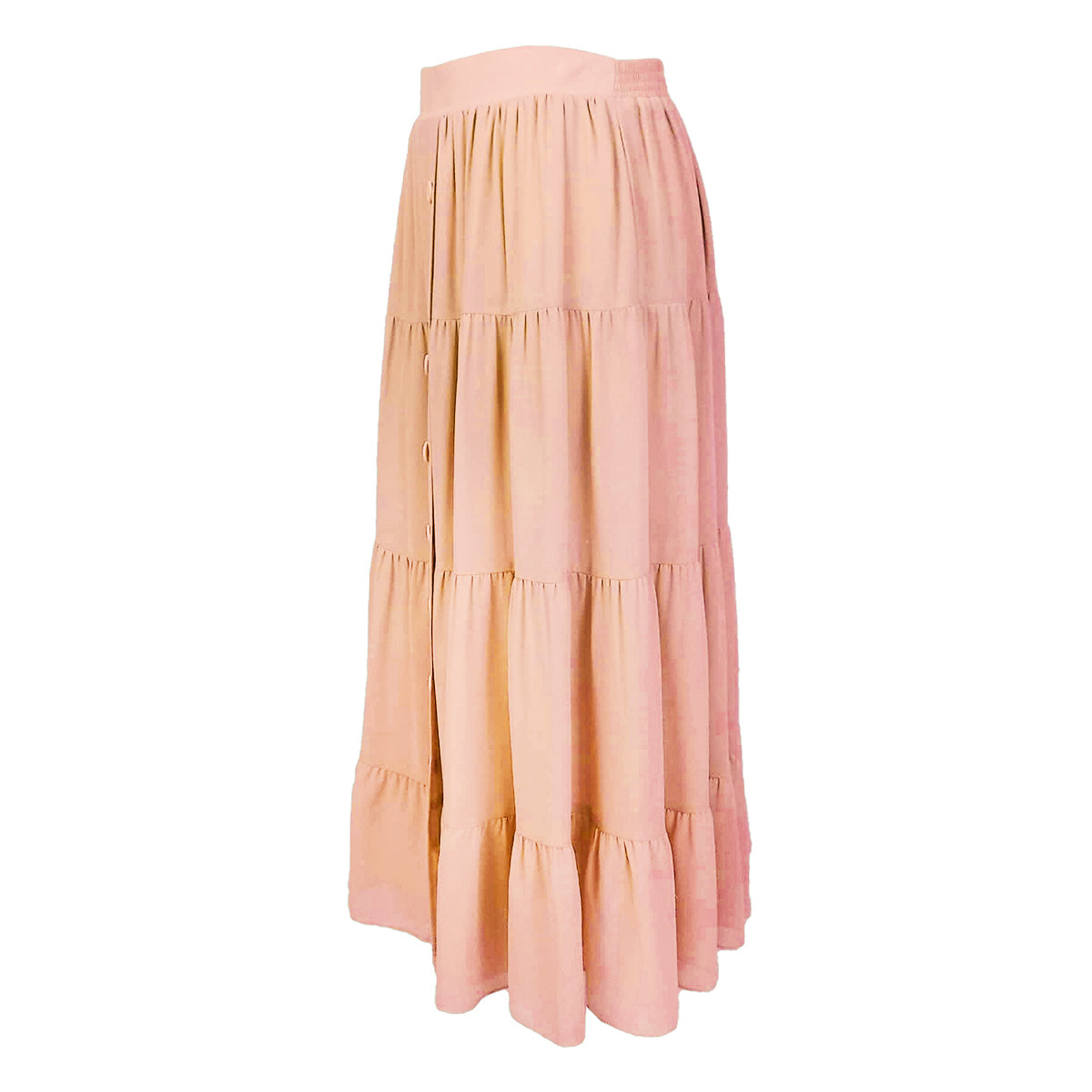 Tiered Hi Slit Layered Skirt Sunflower