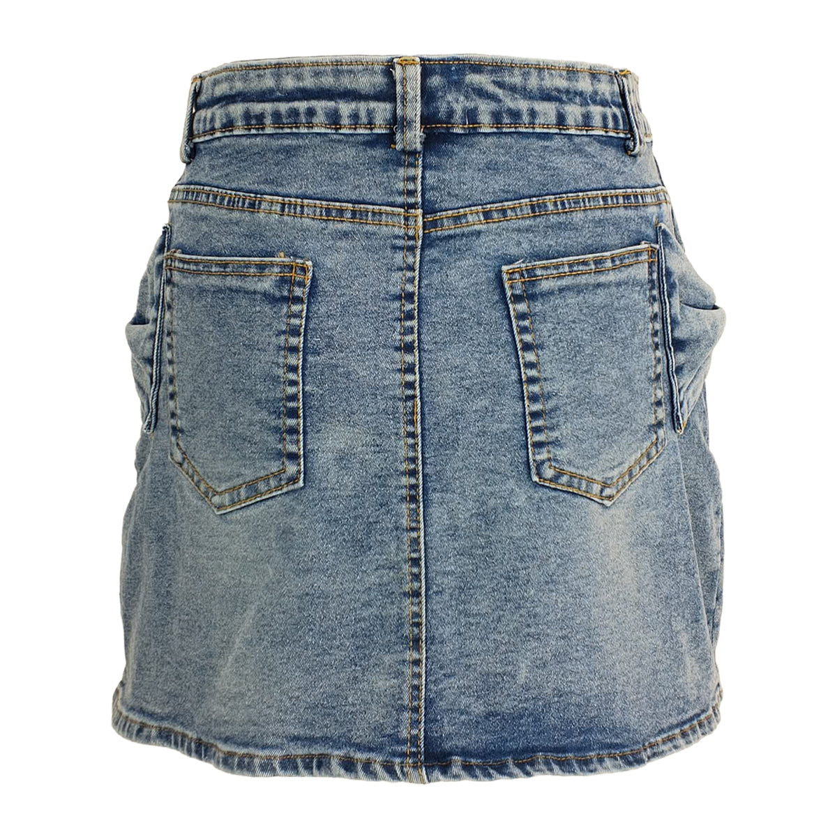Bow Ultra Stretch Denim Skirt