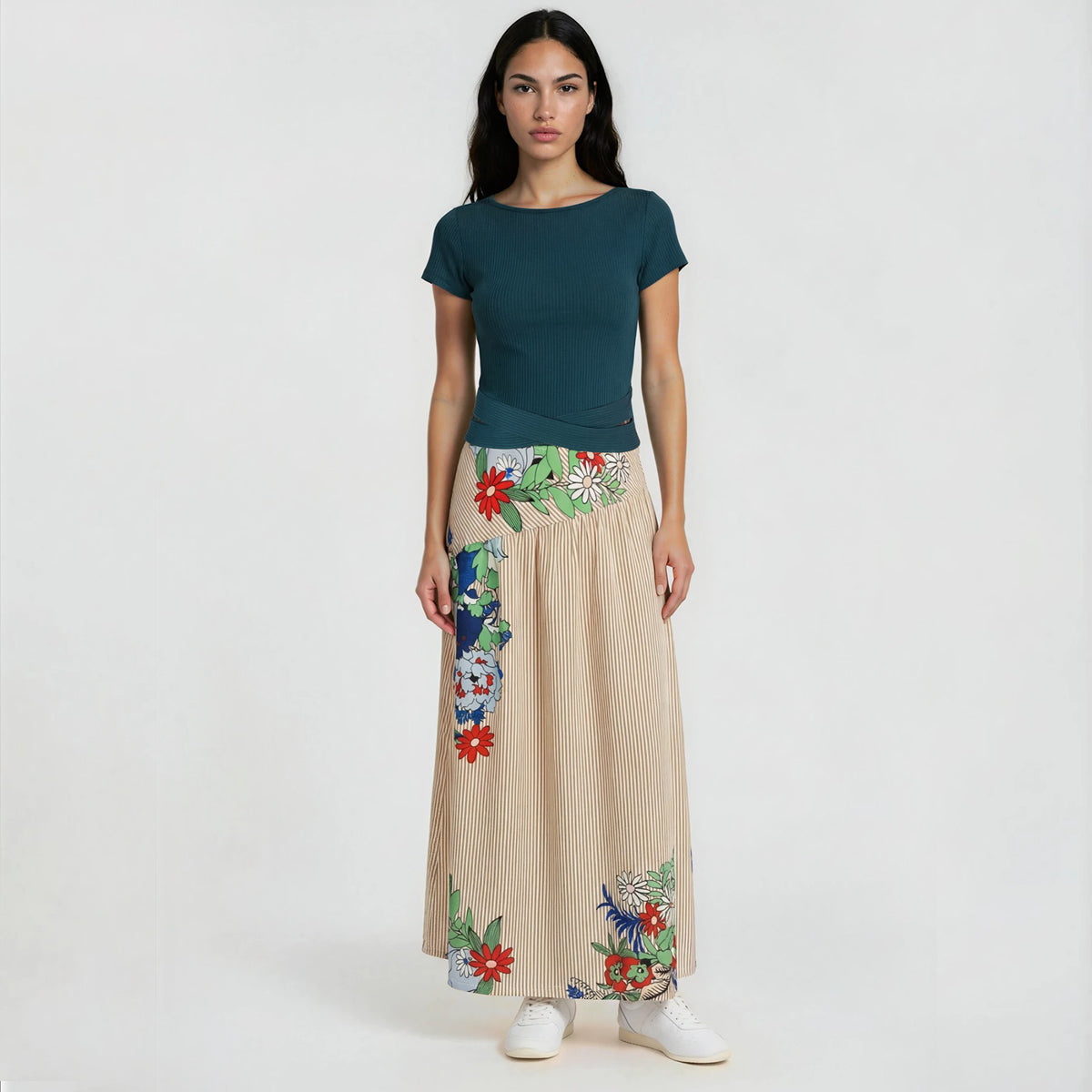 Rita Asymmetrical Yoke Full Skirt