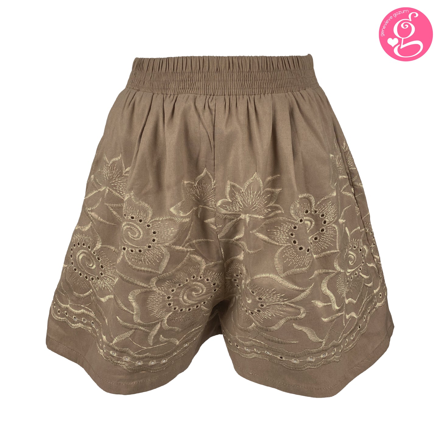 Cotton Embroidery Open Vest and Walking Shorts Set