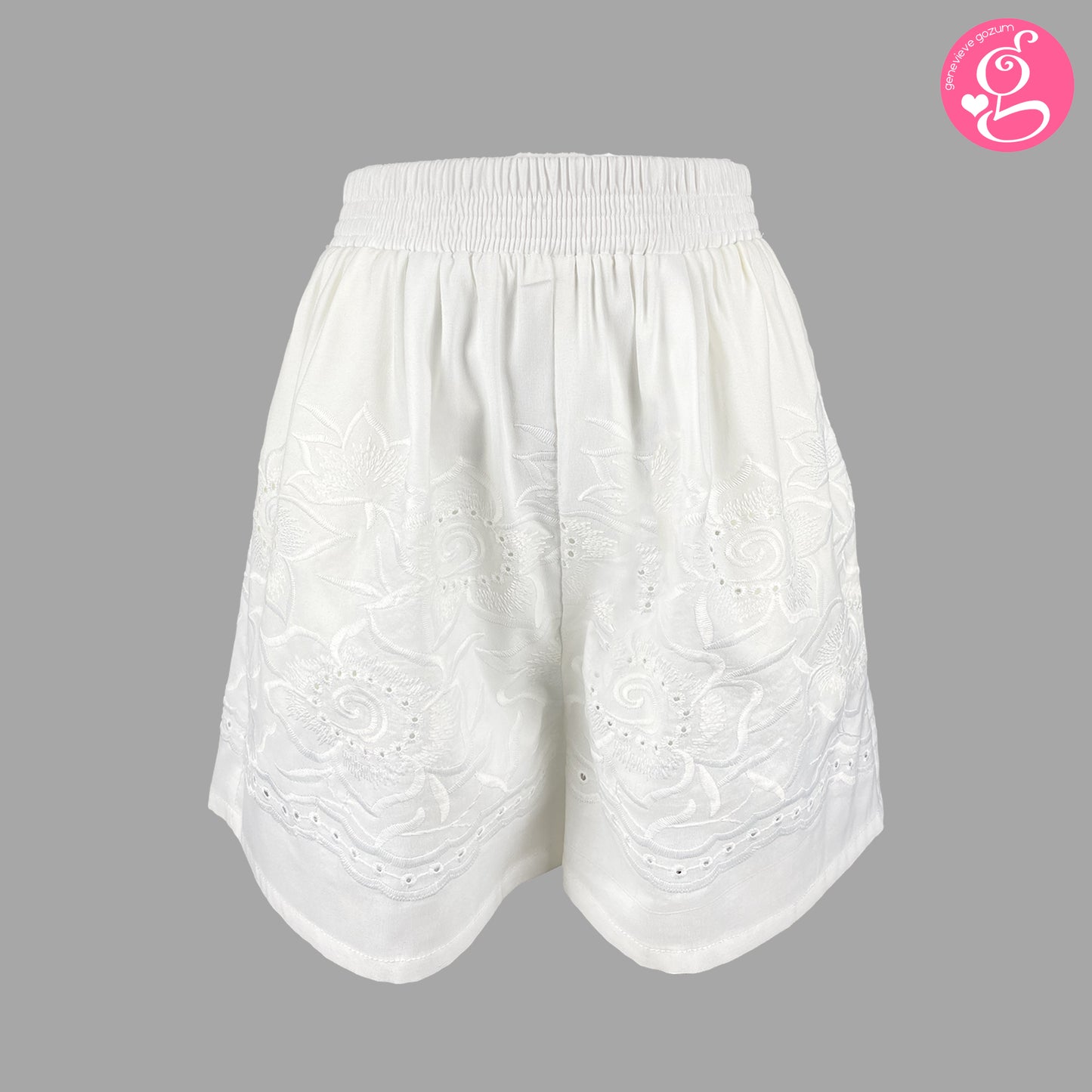 Cotton Embroidery Open Vest and Walking Shorts Set