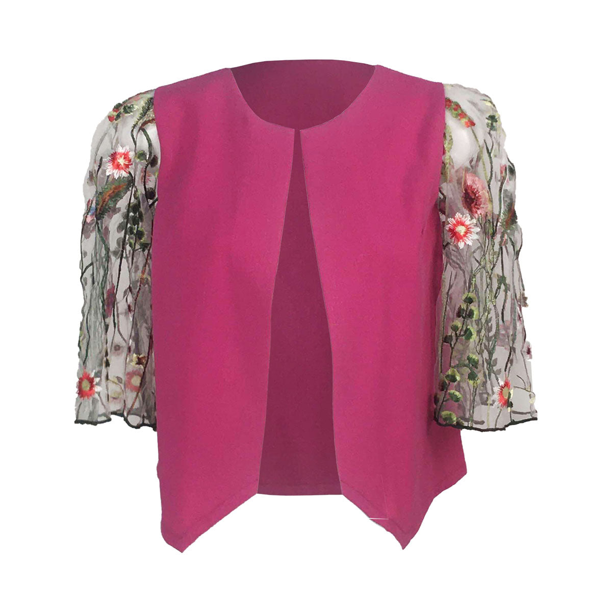 Linen Blend Sweet Vines Combo Modern Filipiniana Pants and Blouse Set
