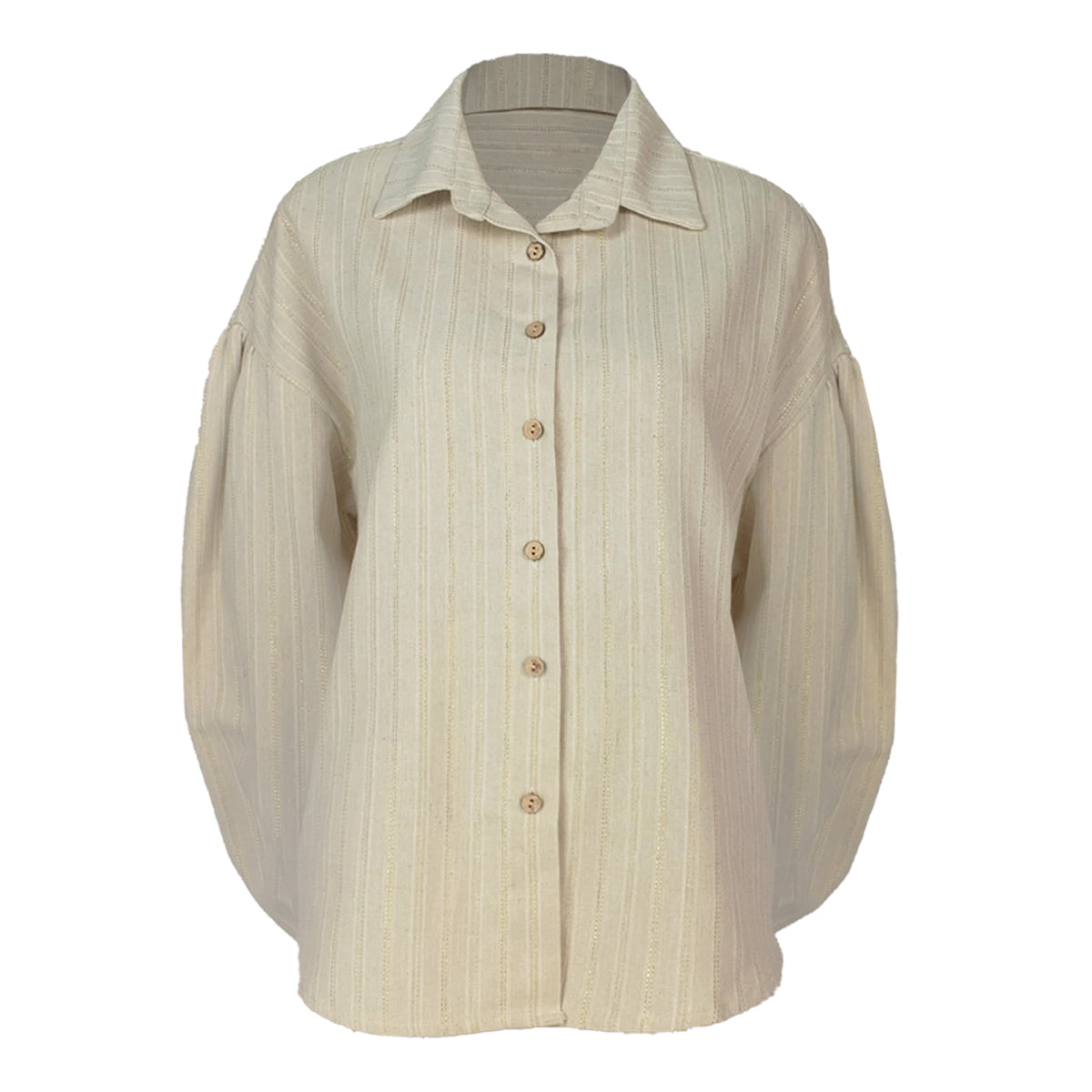 Resort Wear Lux Gold Stripes Blouse and Pants Set