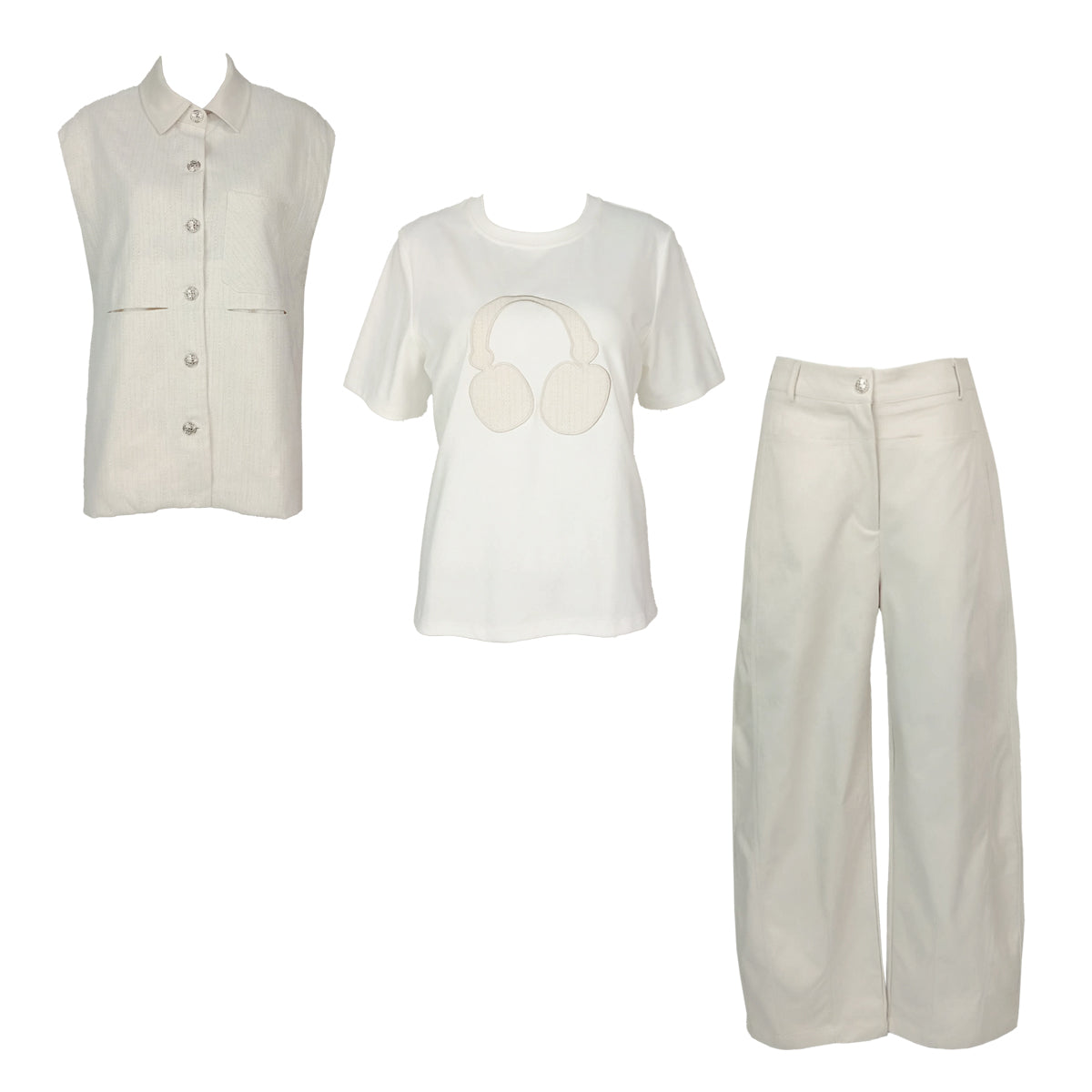 Girl Boss Traveller 3 pc Set Pants Vest and Shirt