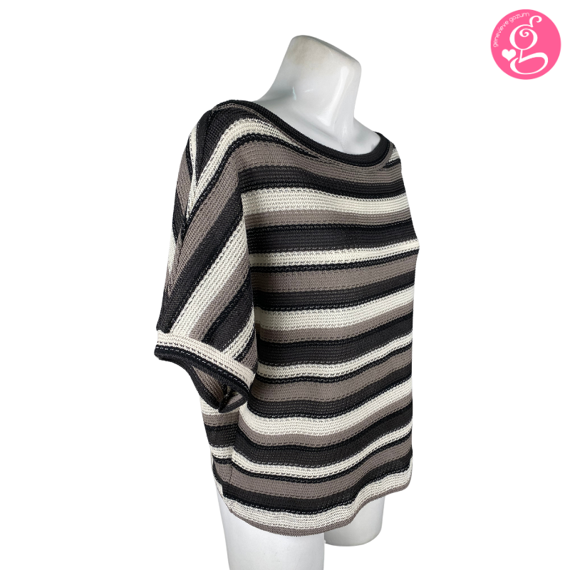 Slimming Dolman Earth Stripes