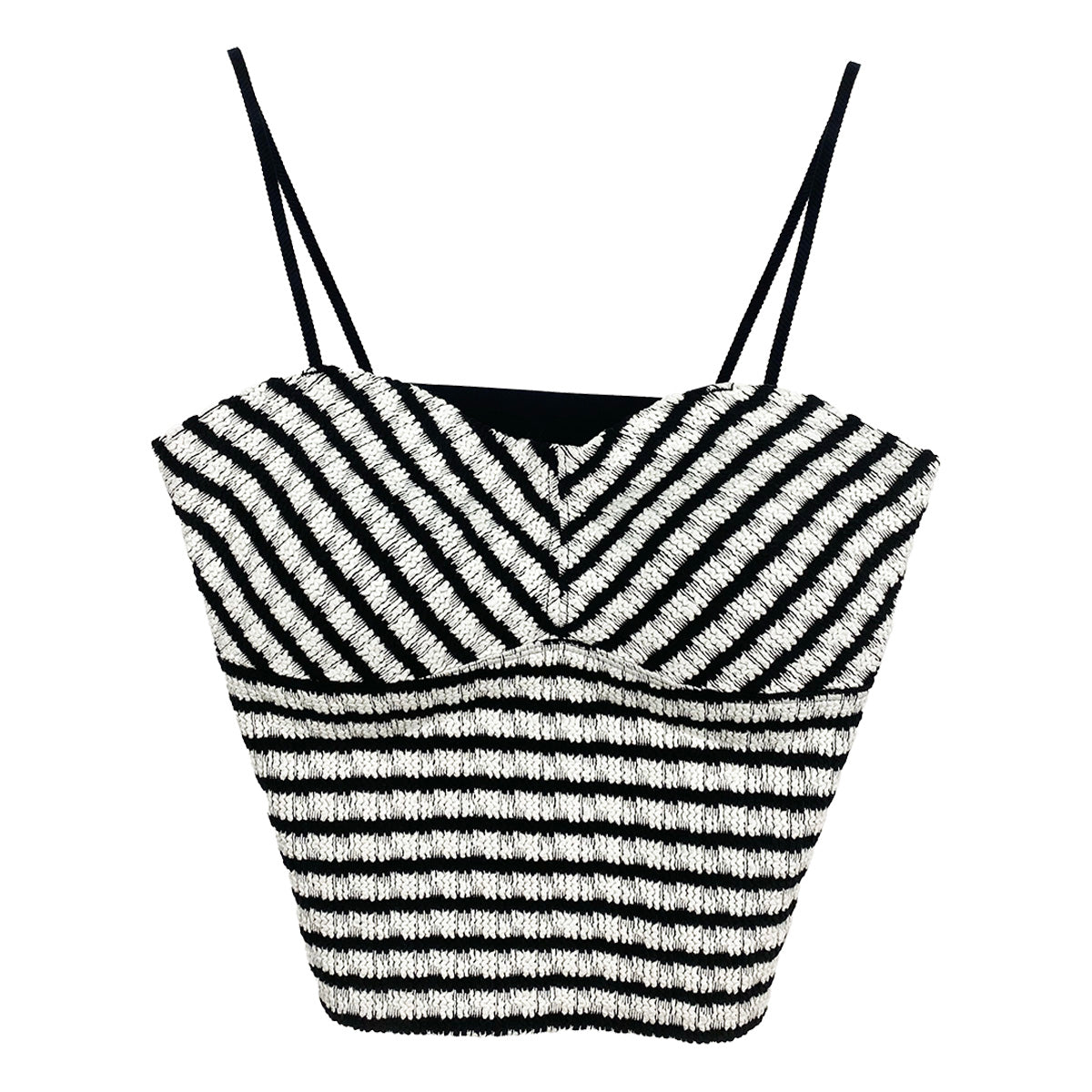 Royal Knit Tank Top Stripes with Bust Pads