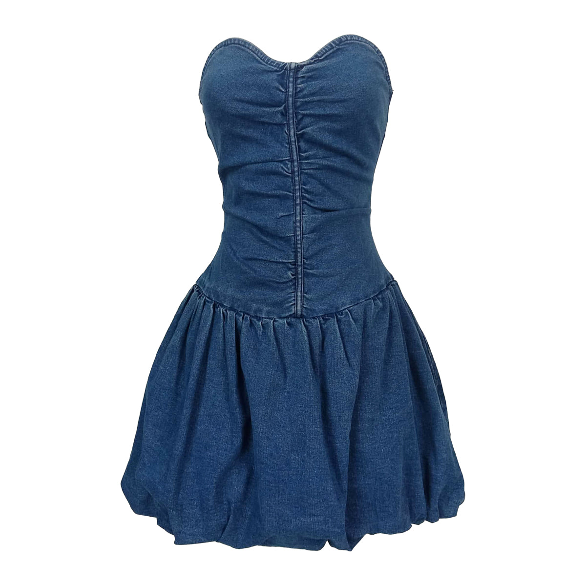 Lisa Denim Ultra Stretch Tube Bubble Dress