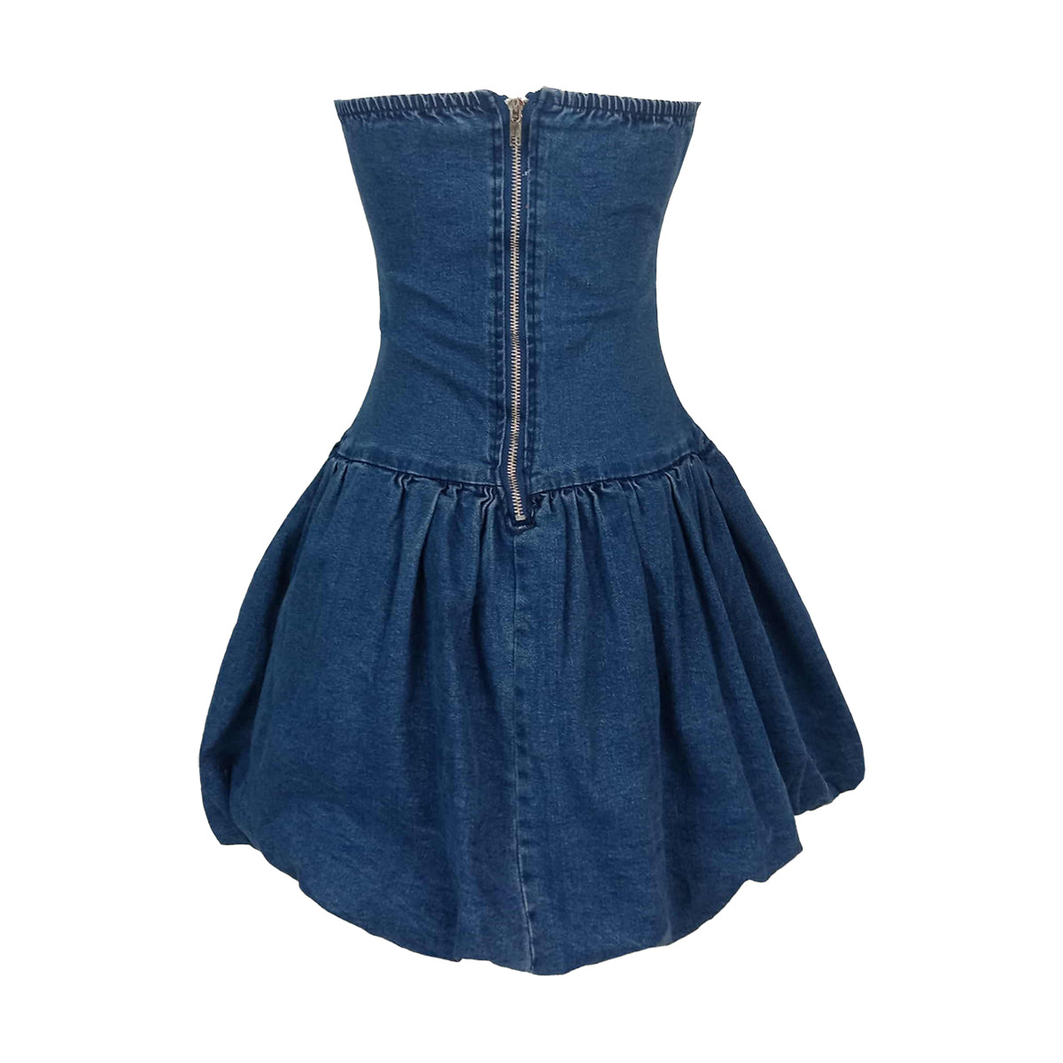 Lisa Denim Ultra Stretch Tube Bubble Dress
