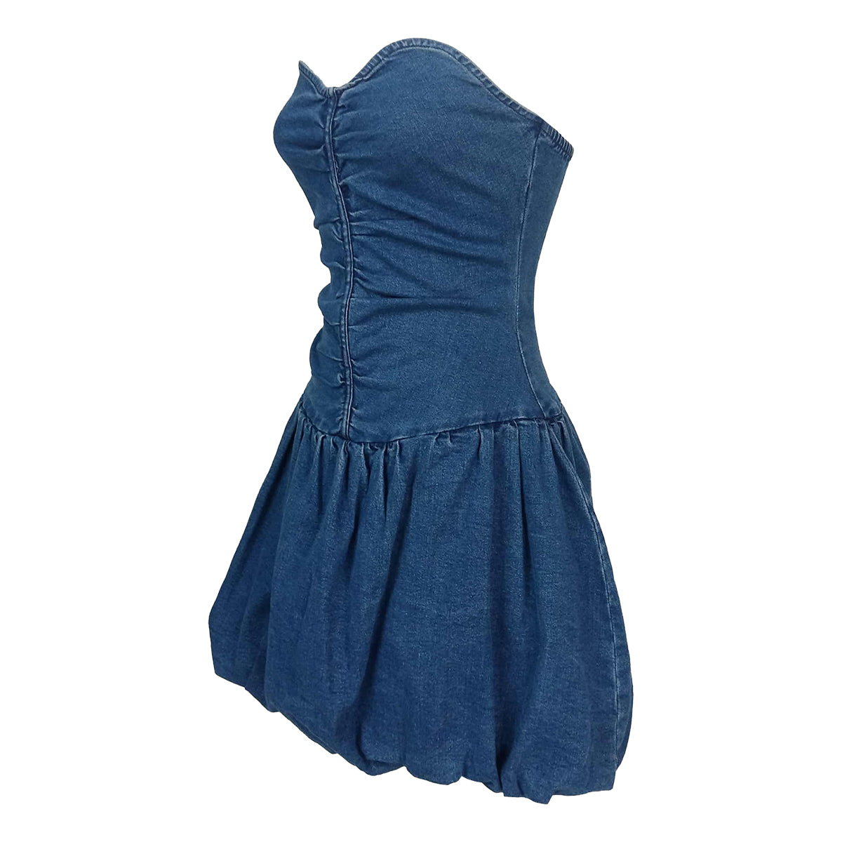 Lisa Denim Ultra Stretch Tube Bubble Dress