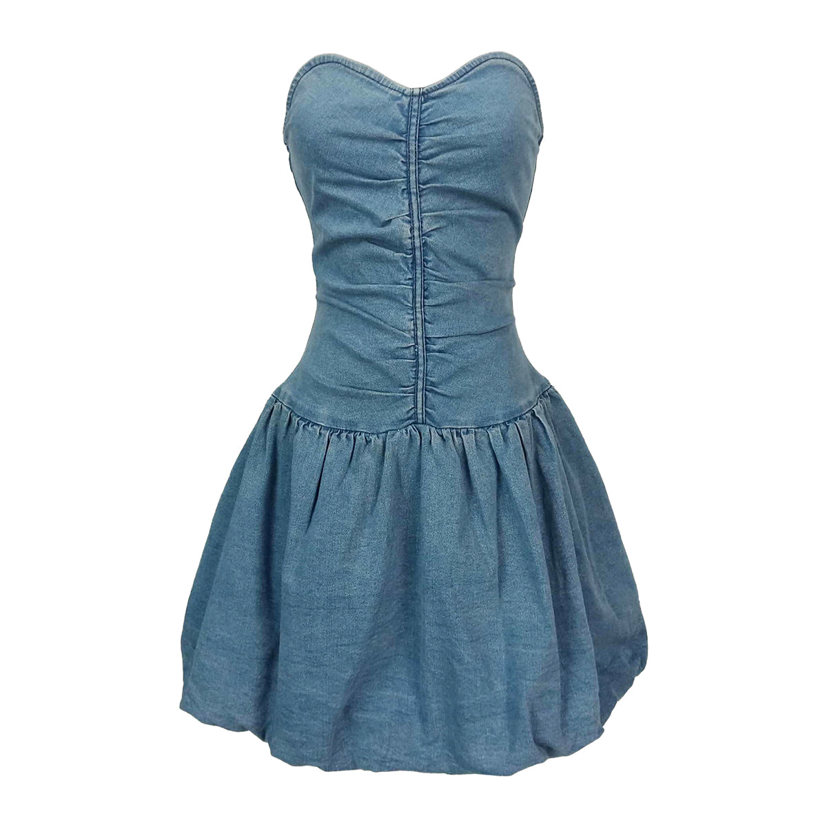 Lisa Denim Ultra Stretch Tube Bubble Dress