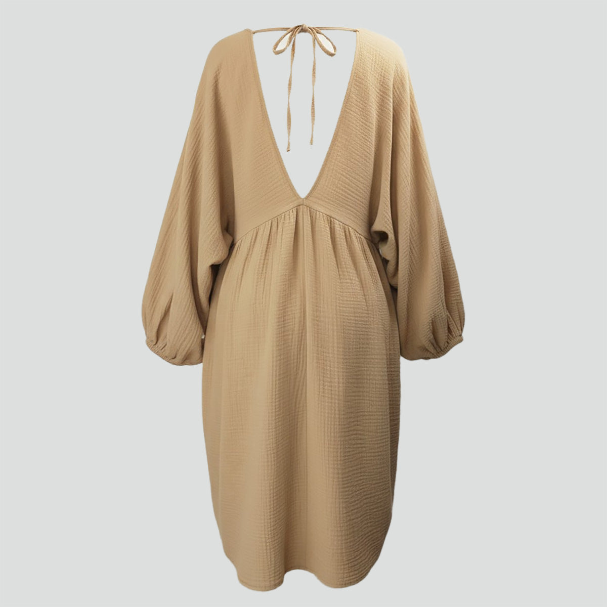 Ariel Cool Cotton Deep V Dress