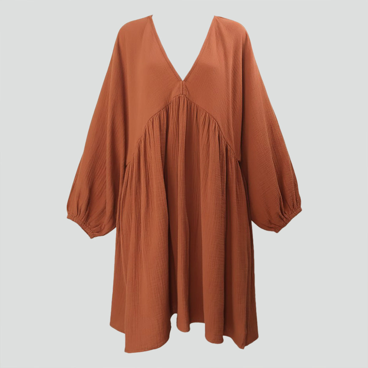 Ariel Cool Cotton Deep V Dress
