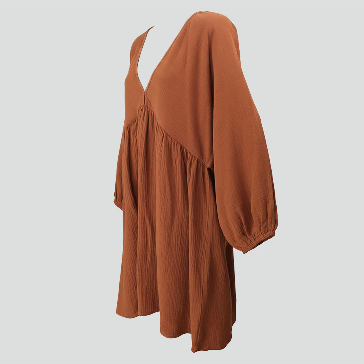 Ariel Cool Cotton Deep V Dress