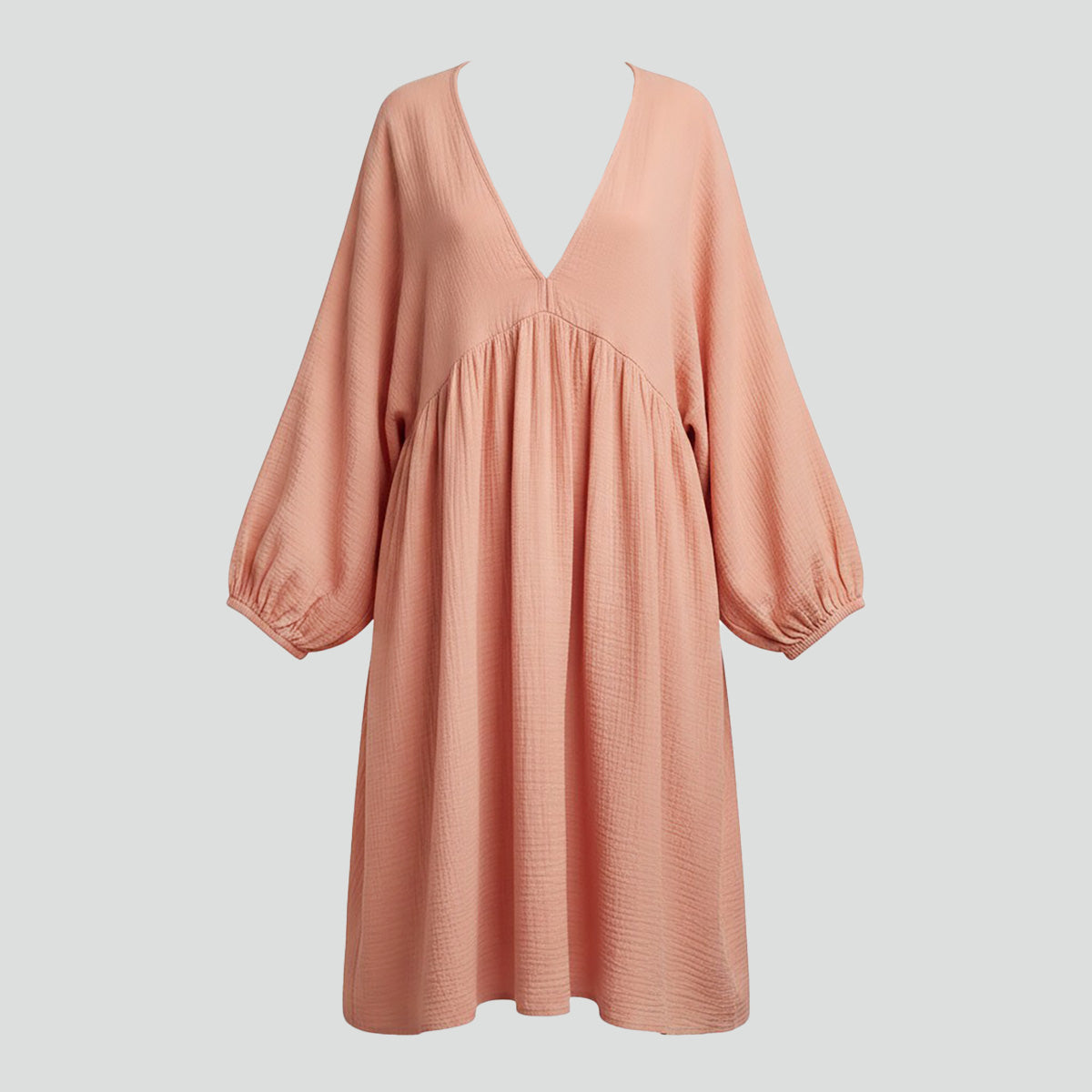 Ariel Cool Cotton Deep V Dress