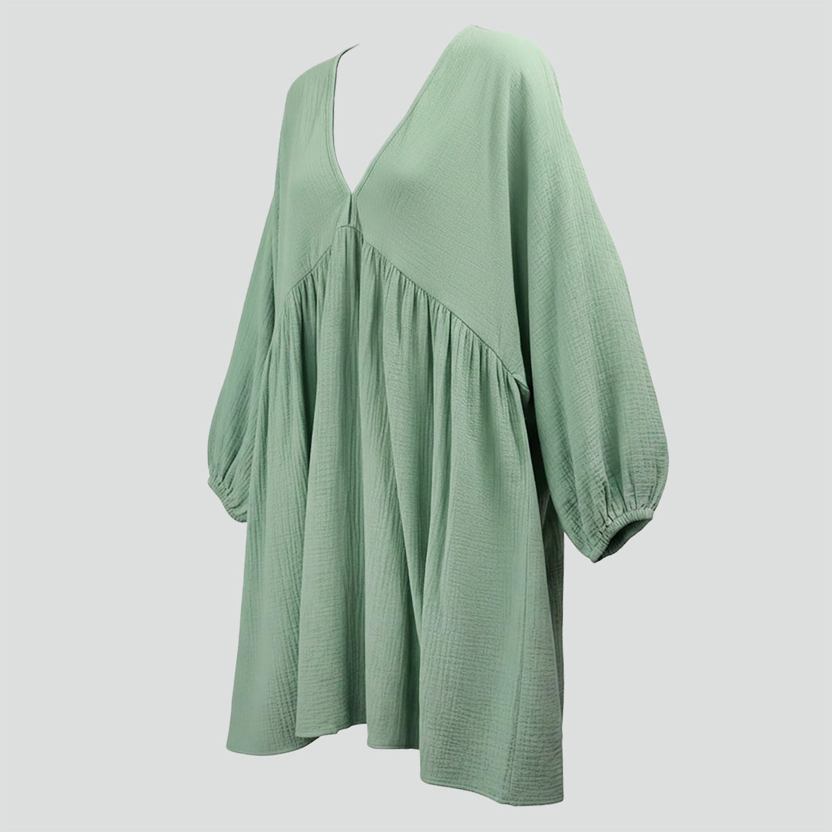 Ariel Cool Cotton Deep V Dress