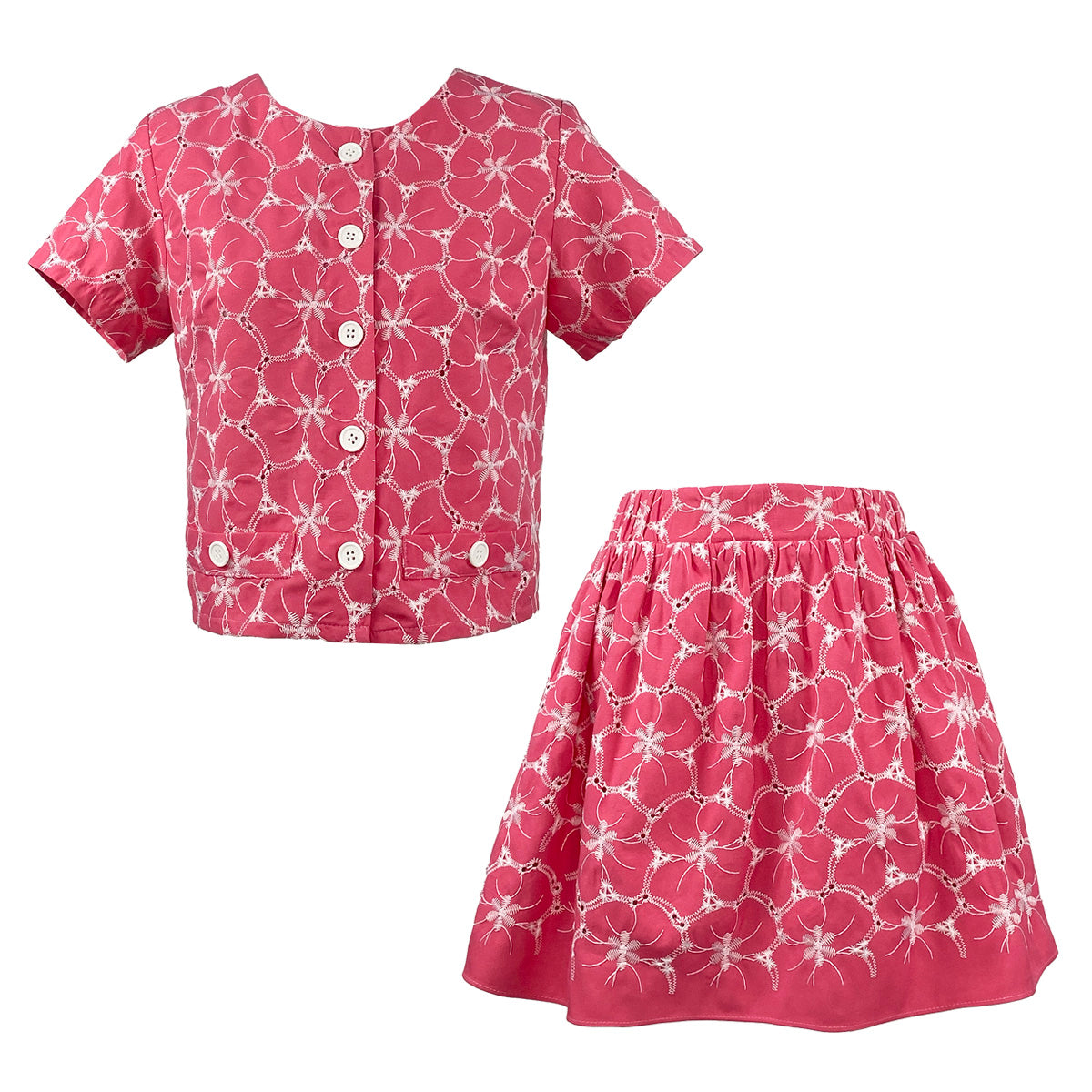 Gabriel Button Down Set Mini Skirt