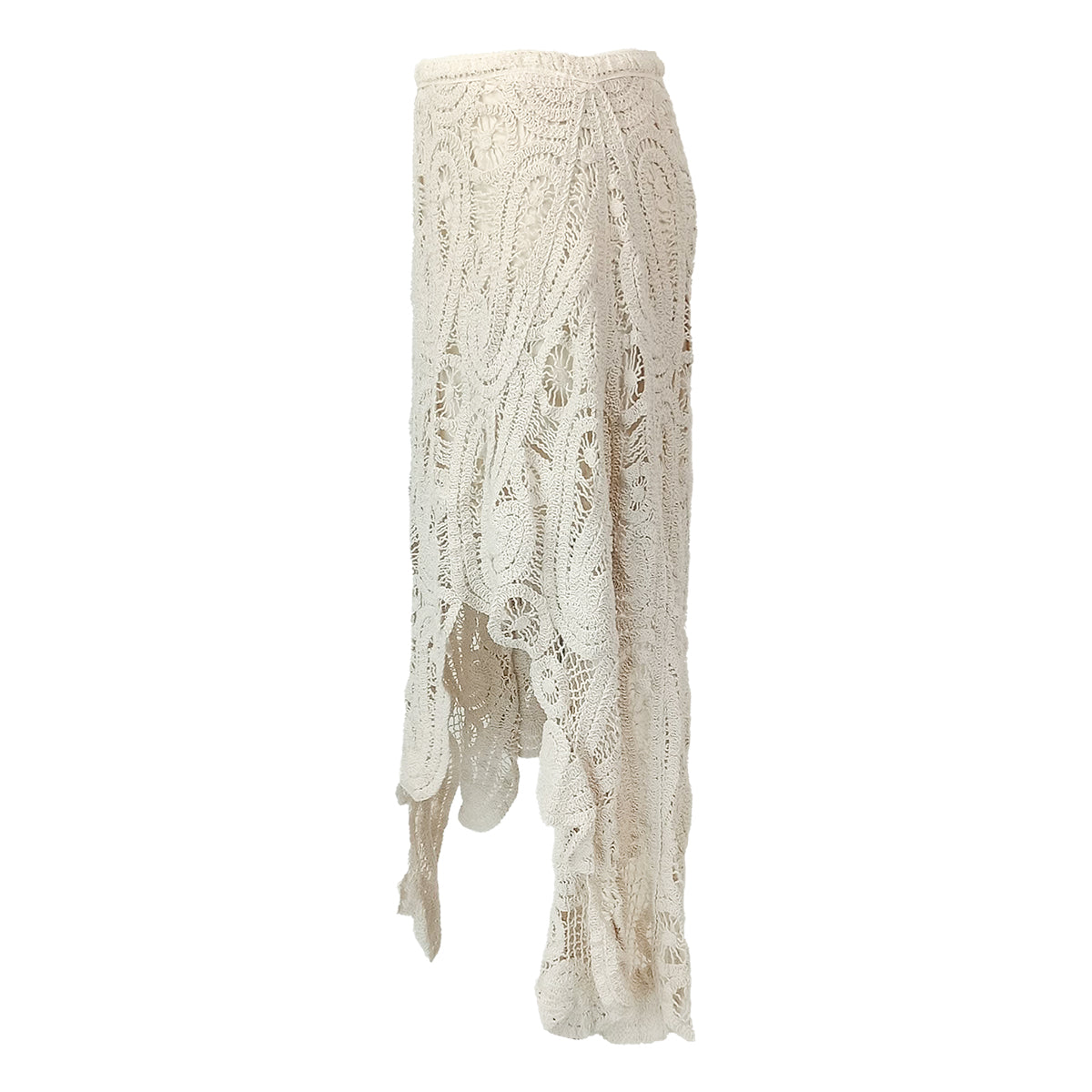 Coachella Luxury Crochet Blouse and Asymmetrical Skirt Paisley