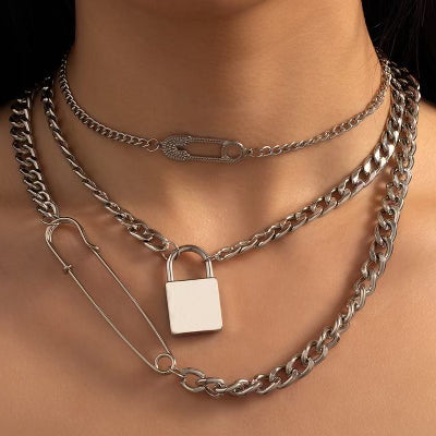 Chain Story Necklace Padlock