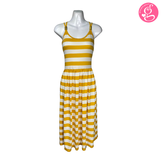 Ultimate Spaghetti Double Strap Nautical Stripes Dress with Rope Bead