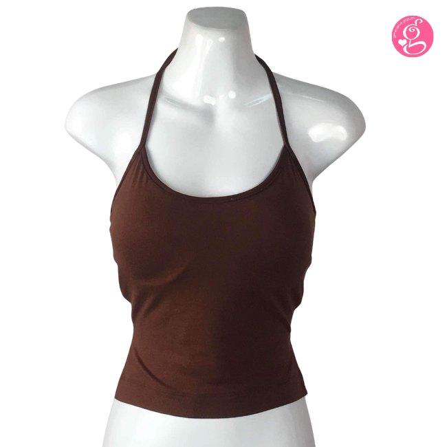 Ria All Glory Backless Tank Top with Built In Bust Pads