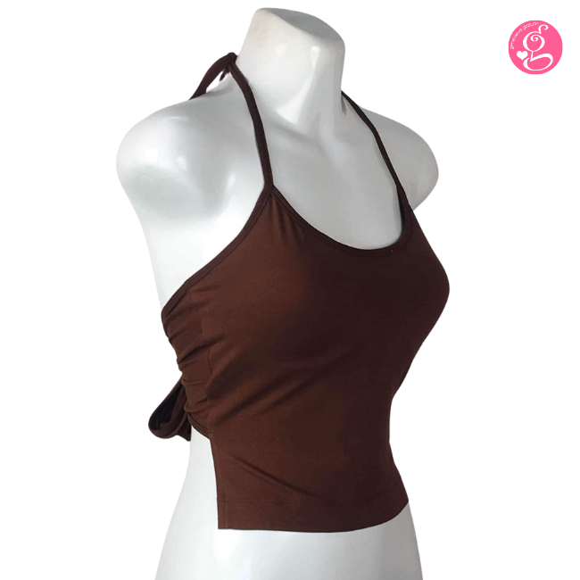 Ria All Glory Backless Tank Top with Built In Bust Pads