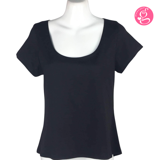 Genevieve Gozum Scoop Neck Blouse with Easy Fit