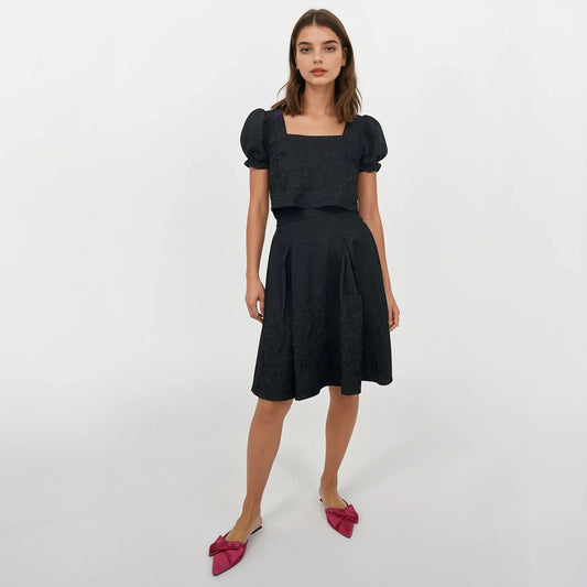 Aria Eyelet Blouse and Skirt Set