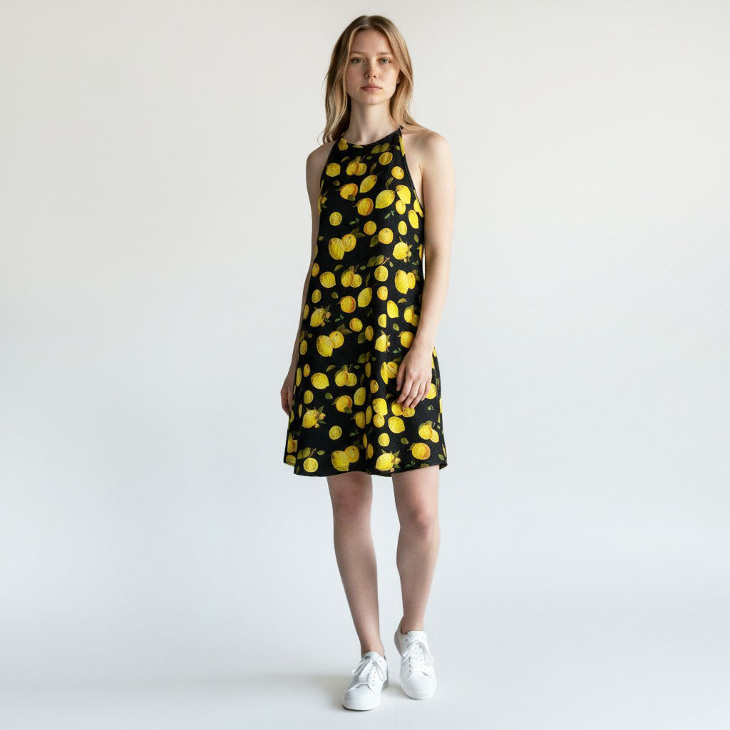 Ariana G Print Freedom Halter Dress