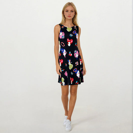 Genevieve Gozum Arianna Embossed Neoprene Freedom Halter Dress