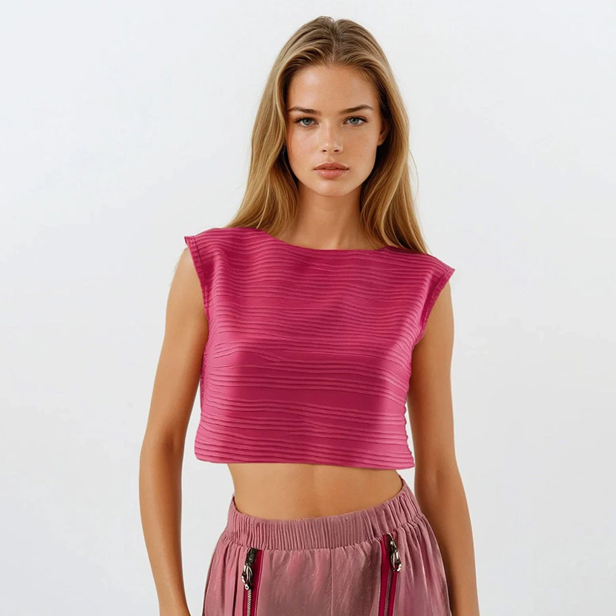 Cartoon Wave Loose Cropped Top