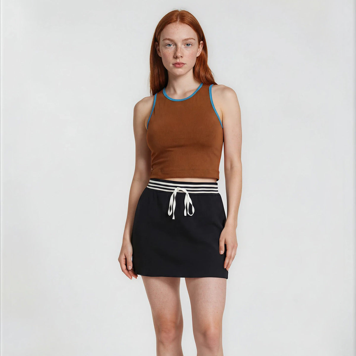 Get Strappy Woven Back Tank Top